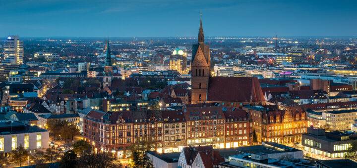 Hannover Marktkirche zur Blauen Stunde