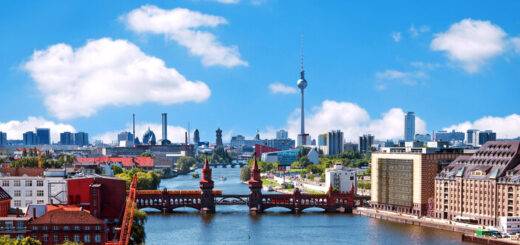 Luftbildaufnahme Berliner Skyline