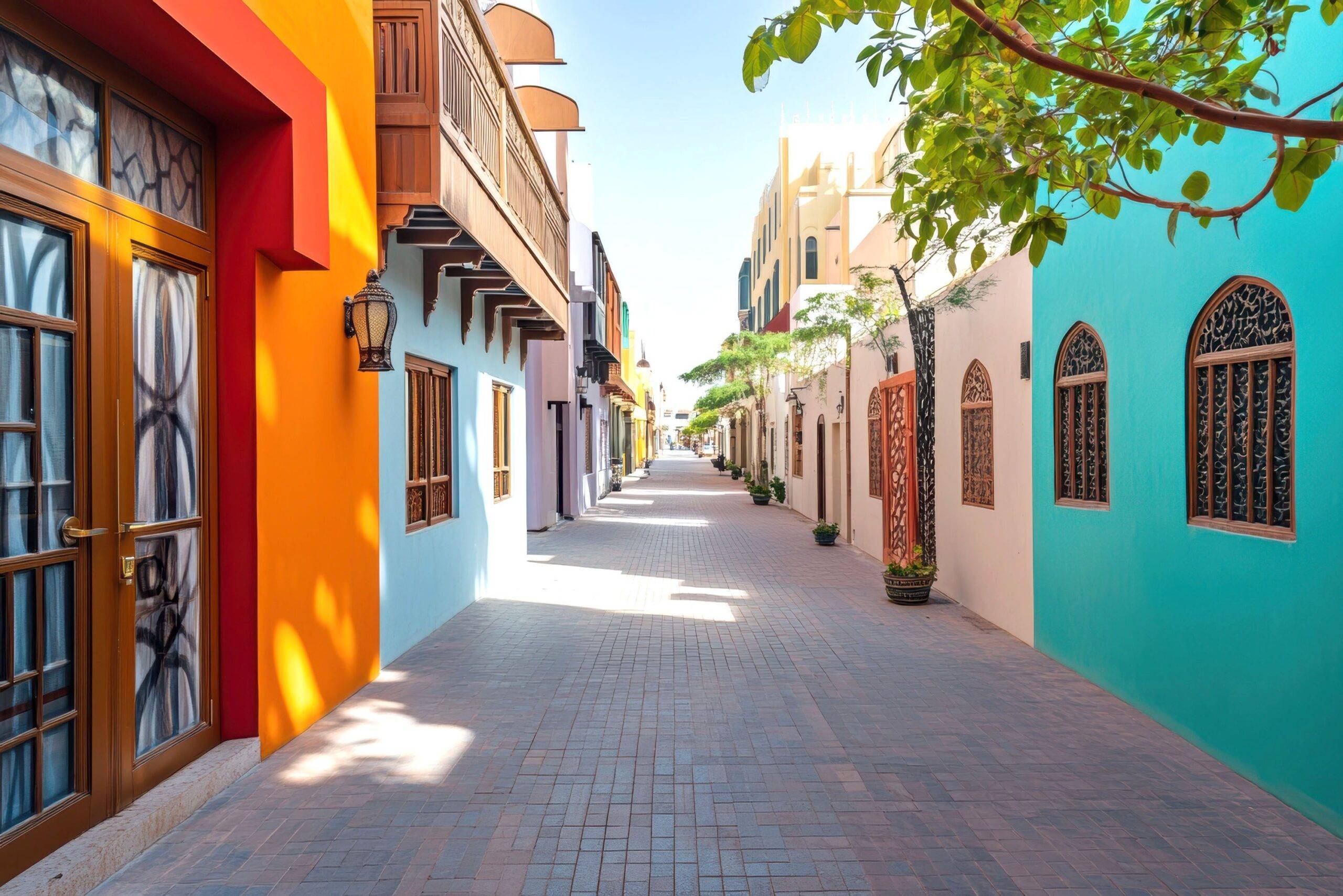 Viertel Al Fahidi mit traditioneller Architektur