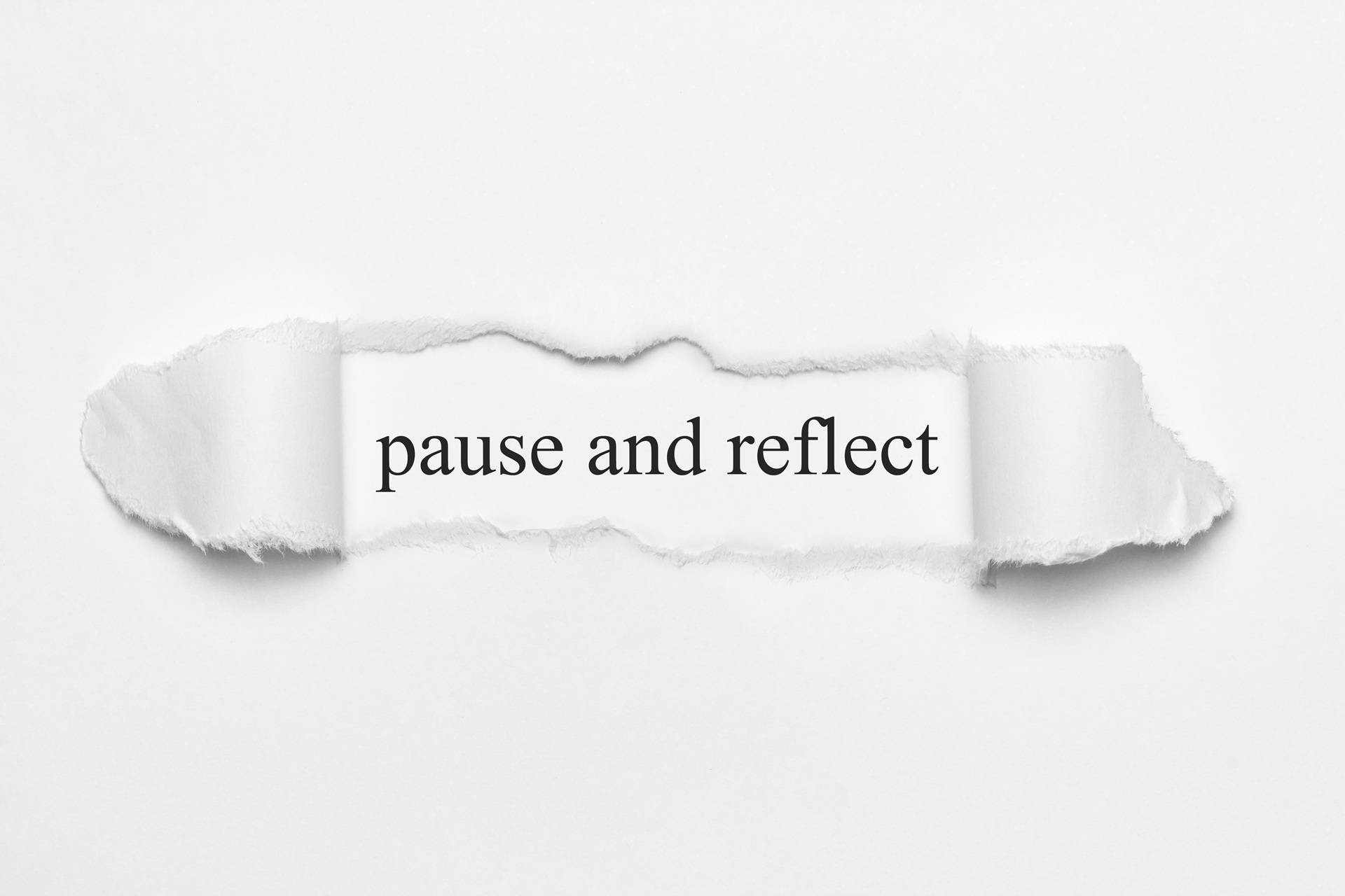 Papier mit Schrift pause and reflect | Heilerde